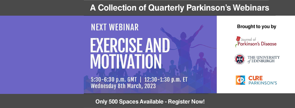 Upcoming webinar: exercise and motivation 8 March - Register (March, 2023)